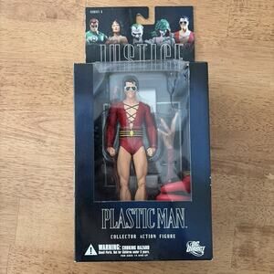 DC Direct Plastic Man Action Figure Alex Ross Justice League Series 3, Sealed